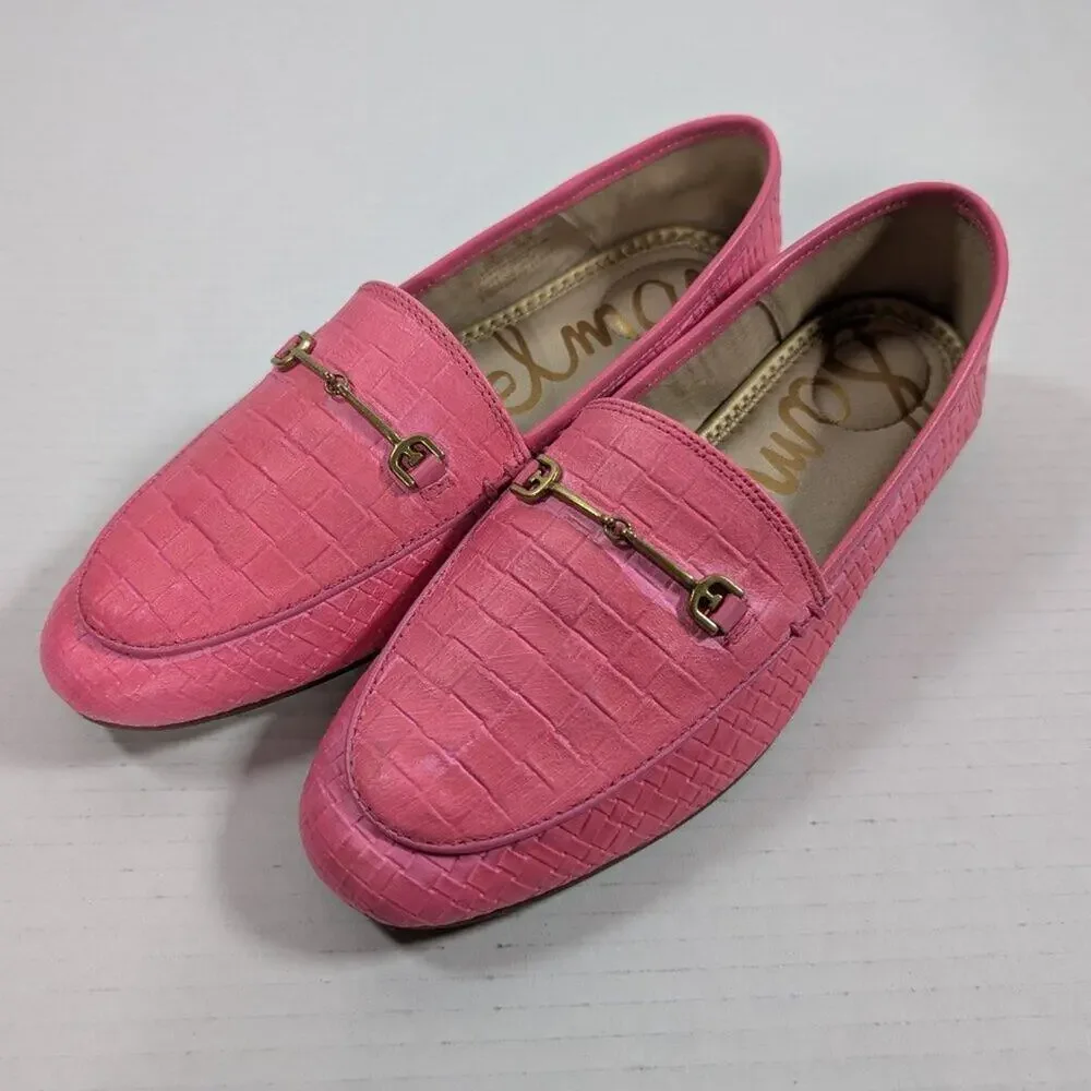Girls Sam Edelman Loraine Loafer Size 4 Pink Preppy Barbie Comfort Horse Bit